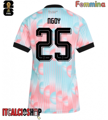 Belgio Nathan Ngoy #25 Seconda Maglia Femmina Mondiali 2026 Manica Corta